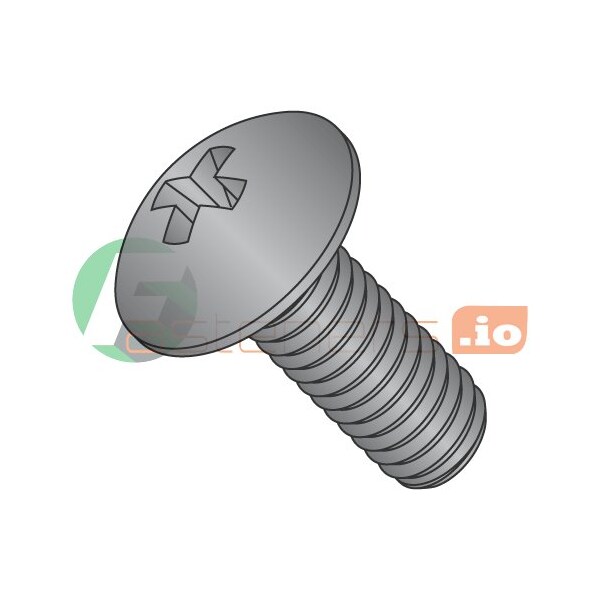 Newport Fasteners #6-32 x 1/2 in Phillips Truss Machine Screw, Black Oxide 18-8 Stainless Steel, 5000 PK 487667 - main